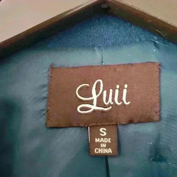 Luii 100%  wool jacket in teal. - Picture 7 of 8